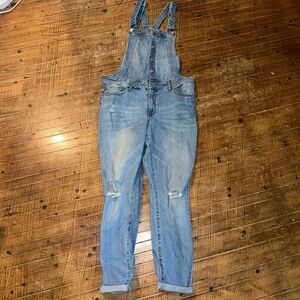 Refuge farmer distressed classic XL painter denim overalls